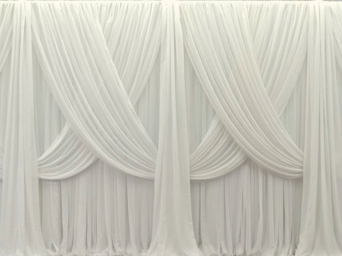 Drapery backdrop included with The Minute Chapel
