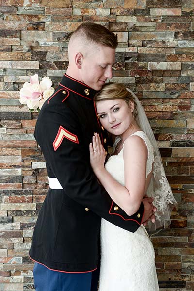 A military couple married at Married In Moments in the Portland Metro